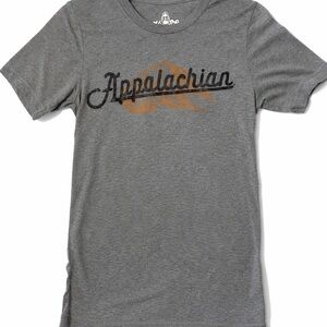 Appalachian Graphic T-Shirt Kin Ship Goods Gray XS Retro Mountain Tee